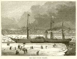The First Cunard Steamer by English School