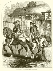 The Flight of Arabella Stuart in Male Attire by English School