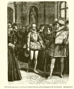 The French Ambassador at the Court of Queen Elizabeth, after the Massacre of St. Bartholomew by English School