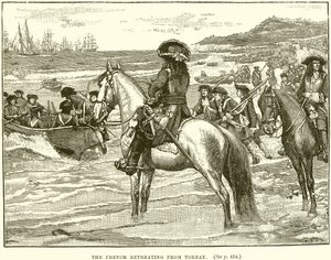 The French Retreating from Torbay by English School