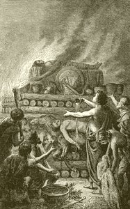 The Funeral Pile of Patroclus by English School