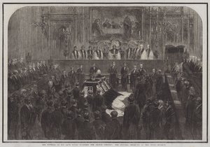 The Funeral of His late Royal Highness the Prince Consort, the Funeral Ceremony in the Choir by English School