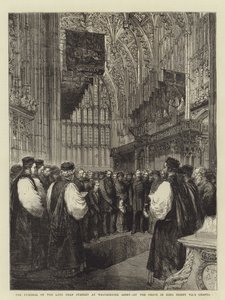 The Funeral of the Late Dean Stanley at Westminster Abbey, at the Grave in King Henry VII