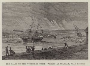 The Gales on the Yorkshire Coast, Wrecks at Coatham, near Redcar
