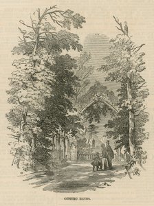 The Gothic Ruins in Vauxhall Gardens by English School