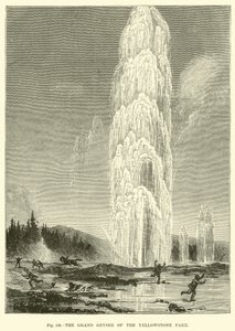 The Grand Geyser of the Yellowstone Park by English School