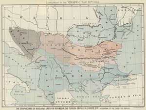 The Graphic Map of Bulgaria, Eastern Roumelia, the Turkish Empire in Europe