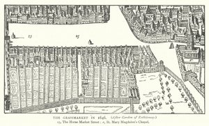 The Grassmarket in 1646 by English School