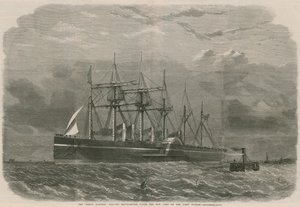 The Great Eastern Leaving Southampton Water for New York on Her First Voyage by English School