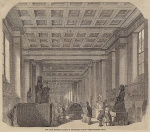 The Great Egyptian Gallery, in the British Museum by English School