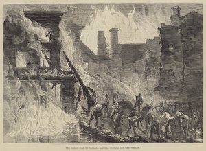 The Great Fire in Dublin, Sappers Cutting Off the Whisky by English School