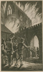 The Great Fire of London by English School