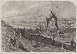 The Great Flood in the Fens, attempt to Form a Dam in the Middle-Level Drain by English School