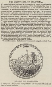 The Great Seal of California by English School