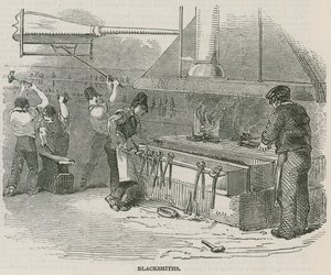 The Greenwich Royal Hospital Schools; Blacksmiths by English School