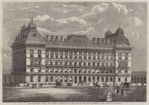 The Grosvenor Hotel, in Course of Erection on the Site of the Old Grosvenor Basin, Belgravia by English School