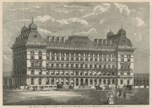The Grosvenor Hotel, in Course of Erection on the Site of the Old Grosvenor Basin, Belgravia by English School