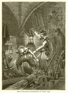 The Gunpowder Conspirators at Work, 1605 by English School