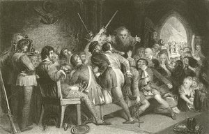 The Hall of Glennaquoich - A Highland Feast by English School
