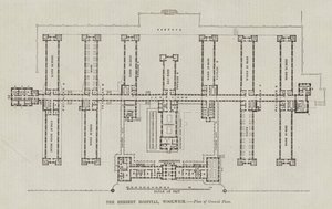 The Herbert Hospital, Woolwich, Plan of Ground Floor by English School