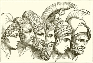 The Heroes of the Trojan War by English School