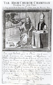 The High Church Champion, Pleading his own Cause, 1709 by English School