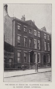 The House in which Mr Gladstone was Born, 62, Rodney Street, Liverpool by English School