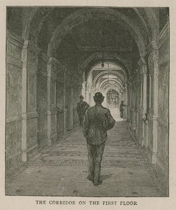 The Imperial Institute: The corridor on the first floor by English School