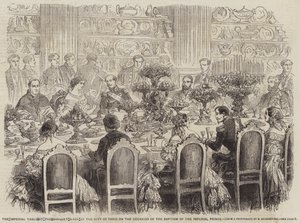 The Imperial Table at the Banquet given by the City of Paris on the Occasion of the Baptism of the Imperial Prince