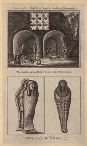 The Inside of an Egyptian-Sepulchre, Egyptian-Mummies by English School
