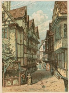 The International Health Exhibition at South Kensington, 1884: the old London street by English School