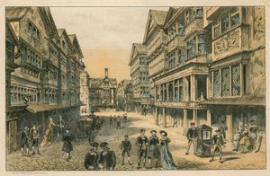 The International Health Exhibition at South Kensington, 1884: the old London street by English School