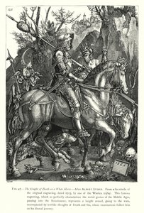 The Knight of Death on a White Horse by English School