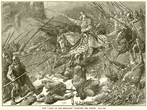 The Lady of the Mercians Fighting the Welsh by English School