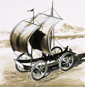 The Land Ship, invented by Dr Wilkins, Bishop of Chester by English School