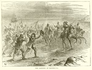 The Landing of Monmouth by English School
