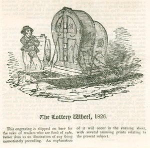 The Last Lottery. The Lottery Wheel, 1826 by English School