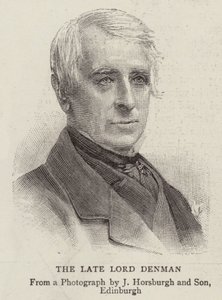 The Late Lord Denman by English School