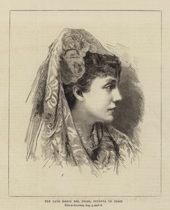 The Late Maria del Pilar, Infanta of Spain by English School