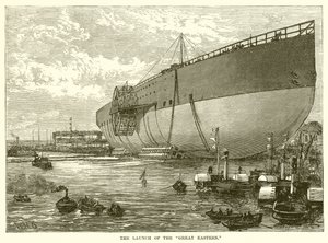 The Launch of the Great Eastern by English School