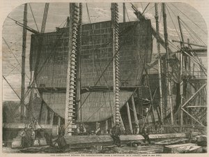 The Leviathan During Its Construction by English School