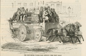 The Manchester Three-Horse Omnibus by English School