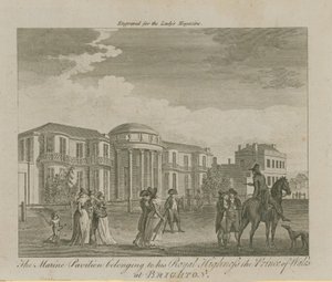 The Marine Pavilion belonging to His Royal Highness the Prince of Wales in Brighton by English School