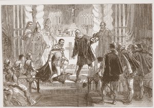 The Marshal of Poland Demanding the Oath from the Duke of Anjou by English School