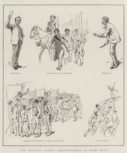 The May-Day Labour Demonstration in Hyde Park by English School