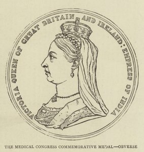 The Medical Congress Commemorative Medal, Obverse by English School