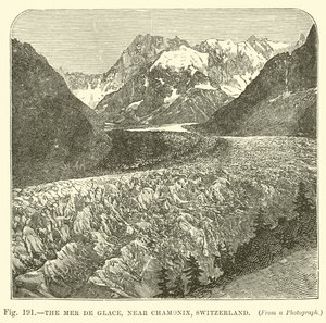 The Mer de Glace, near Chamonix, Switzerland by English School
