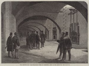 The Metropolitan Main-Drainage Works at Crossness, View in the Reservoir by English School