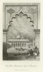 The Moti Musjid, or Pearl Mosque, Agra, India by English School