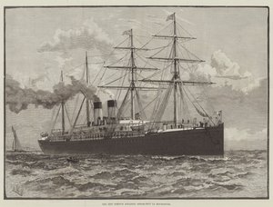 The New French Atlantic Steam-Ship La Bourgogne by English School